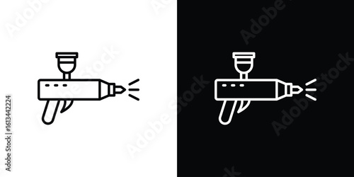 Airbrush icon collection. Line vector sign, symbol for web and mobile