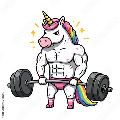 Buff Unicorn Lifting Weights Fitness and Strength Training