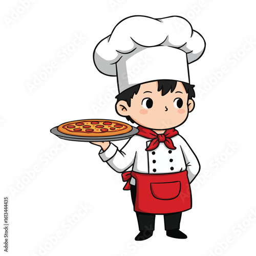 chef with pizza