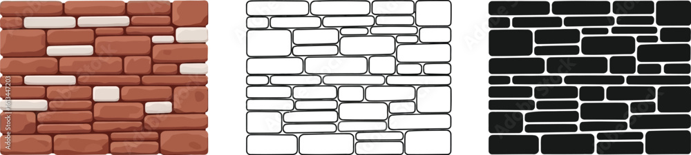 Obraz premium Stone wall texture background pattern design for exterior and interior decoration