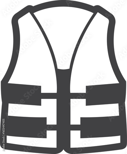 Marine safety life vest icon vector silhouette