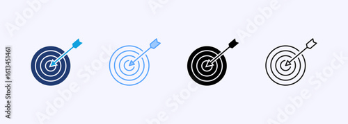 Target Icon Set Multiple Style Collection