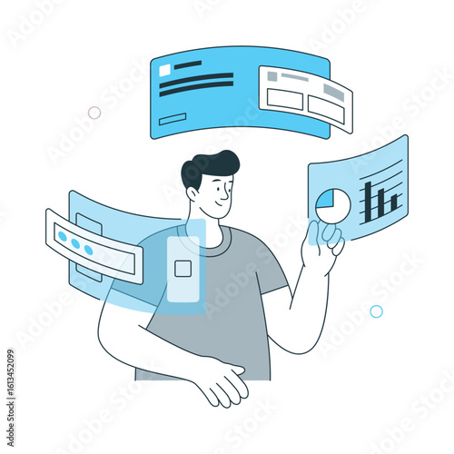 CMS Development Vector Illustration. EPS 10 File