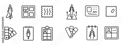 Fashion Icon Line Grid