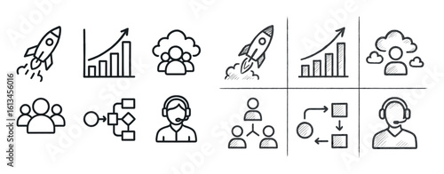 Entrepreneurial Icons Grid