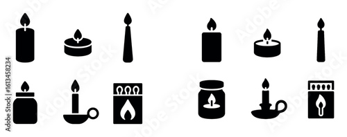 Minimalist Candle Icons