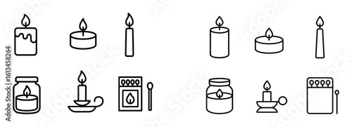 Minimalist Candle Icons