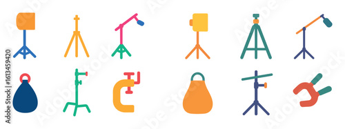 Photo Studio Equipment Icons