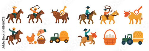 Colorful Ranch Icons