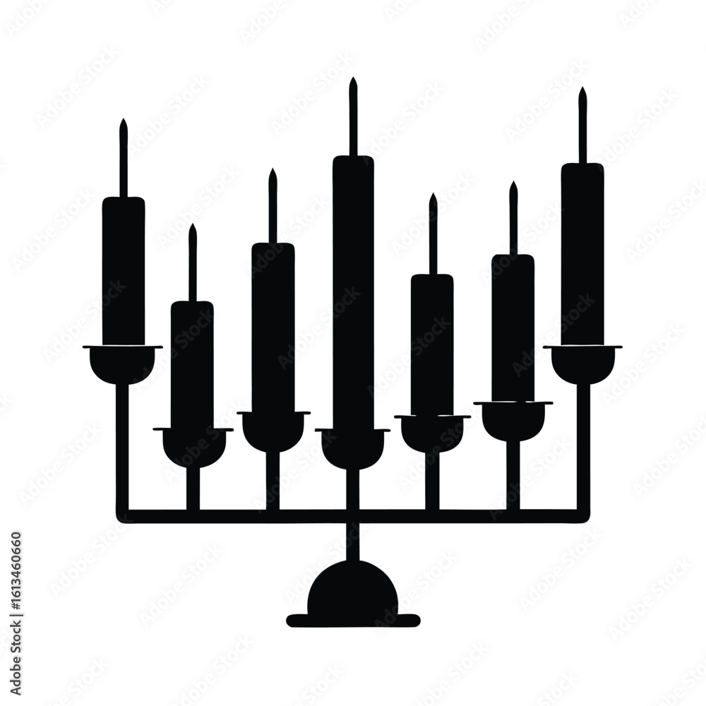 Naklejka premium silhouette-icon-of-multiple-candlesticks-arranged-.eps