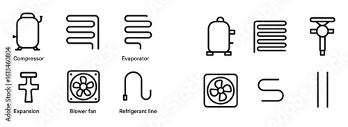 Airconditioning Icon Set