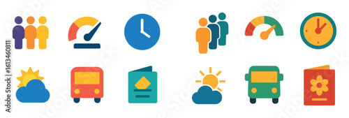 Colorful Election Icons