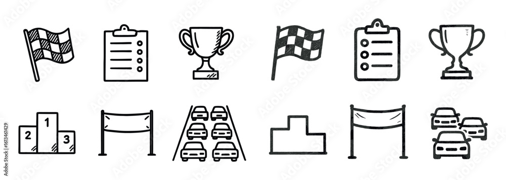 Fototapeta premium Drifting Event Icons
