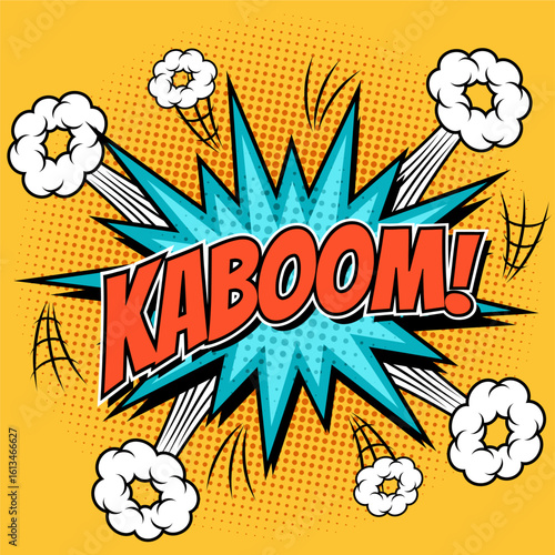 Abstract modern colorful comic kaboom background