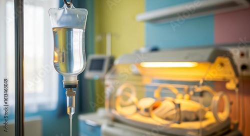 Premature Infant Care: IV Drip in Neonatal Intensive Care Unit
