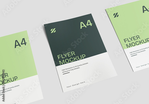 Realistic Flyer Mockup Template
