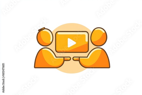 Two Cartoon Characters Discussing a Video Content Concept