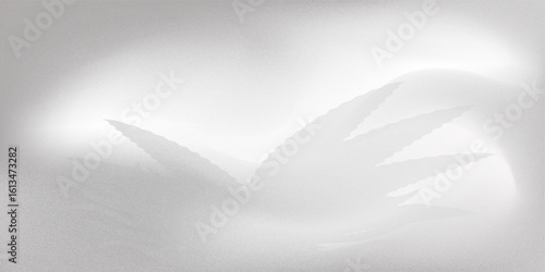 Minimal White Leaf Silhouette on Soft Gradient Background