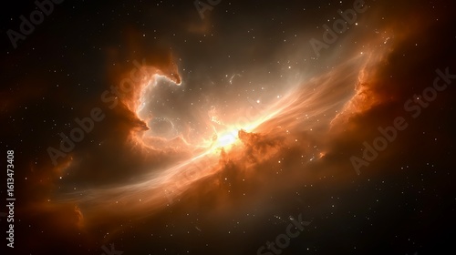 Universe and science astronomy: A supernova background of a vivid, starry cloud of stars in a galaxy, perfect for wallpaper