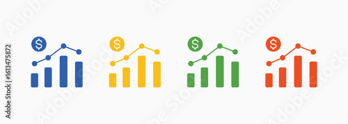 Stock Icon Set Color Multiple Style Collection