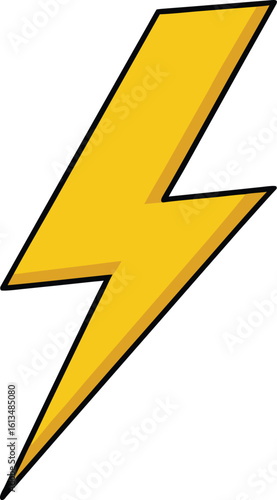 lightning bolt vector illustration on transparent background