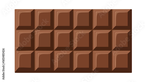 Delicious Chocolate Bar Isolated on Black. This illustration features chocolate, bar, cocoa.