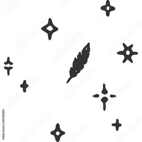I Watched Myself Crumble in Silent Vintage Illustration Vector