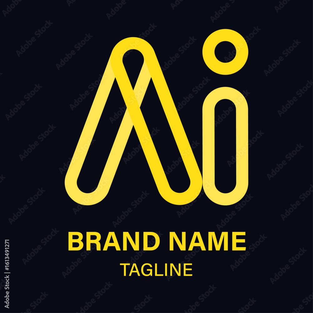 Obraz premium Modern Ai letters logo design; creative initial vectors concept.