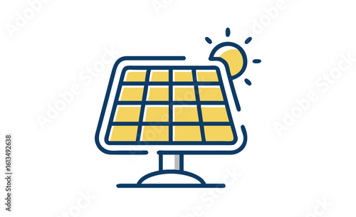  solar panel absorbing sunlight visual representation of renewable energy, solar power, and sustainable living