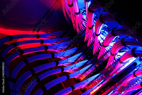 Colorful Cables in Tech Environment