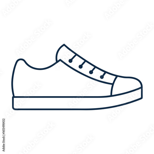 Classic sneaker icon in outline style