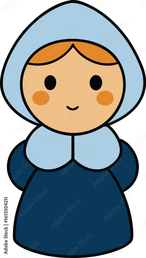 doll in bonnet vector illustration on transparent background doll in bonnet vector illustration on transparent background
