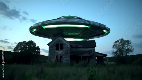 Rural Encounter UFO Sighting Over Abandoned Farmhouse