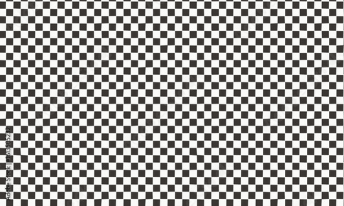 This simple black and off-white geometric design features a perfect grid of alternating squares