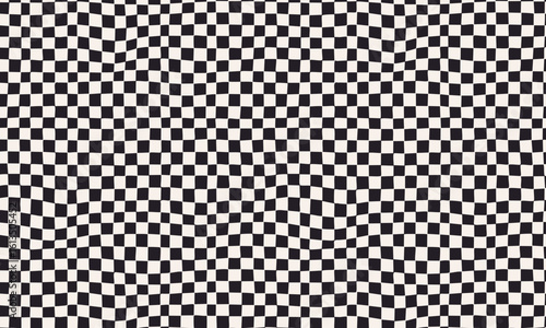 Black and White Checkered Vector Background