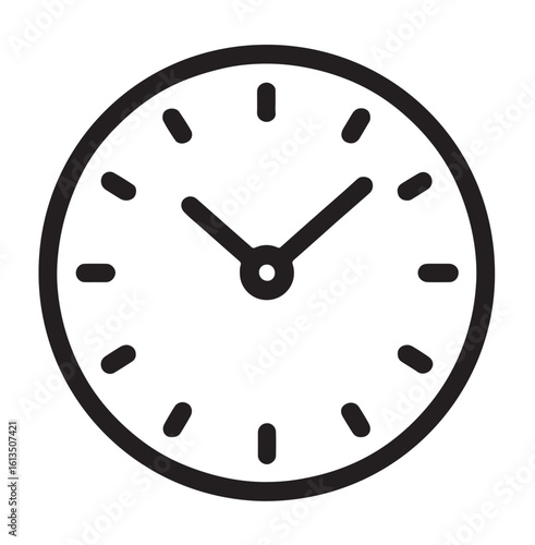 Clock icon silhouette vector icon, symbol on white background