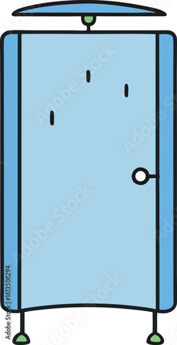 shower stall vector illustration on transparent background