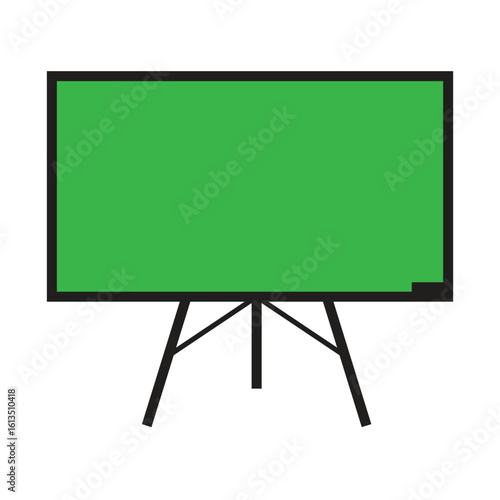 blackboard with green screen