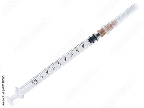 Wallpaper Mural Disposable syringe for injection of insulin isolated on a transparent background. Full depth of field. PNG. Torontodigital.ca