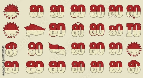 Variations of the Red and White Flag Designs