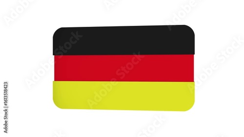 3D German rotating flag