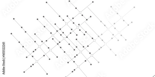 A beautiful Chaotic abstract line seamless pattern .Technology black illustration . Connected lines with dots .graphic background dots with connections for your design, illustration	
