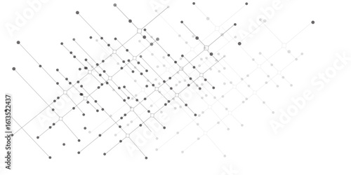 A beautiful Chaotic abstract line seamless pattern .Technology black illustration . Connected lines with dots .graphic background dots with connections for your design, illustration	
