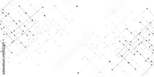 A beautiful Chaotic abstract line seamless pattern .Technology black illustration . Connected lines with dots .graphic background dots with connections for your design, illustration	

