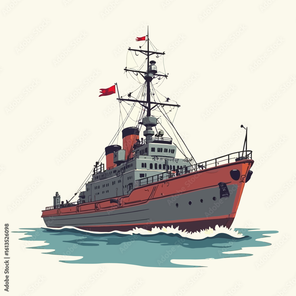 Fototapeta premium Battle Ship Very Cool Design