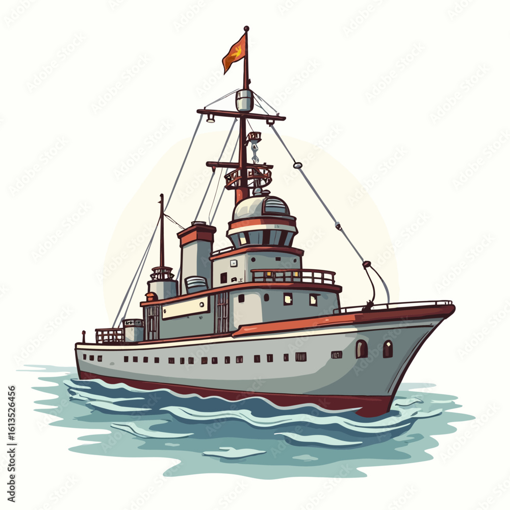 Fototapeta premium Battle Ship Very Cool Design