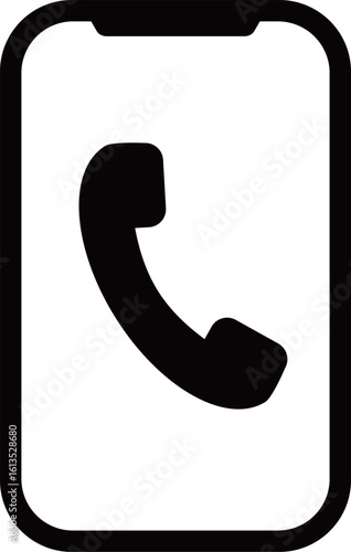 スマホと電話のアイコン　モノトーン