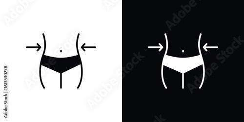 Women waist icon or logo isolated sign symbol vector illustration Collection