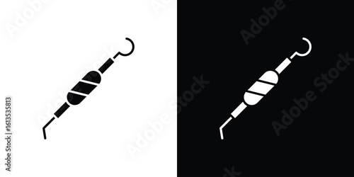 Periodontal scaler icon or logo isolated sign symbol vector illustration Collection