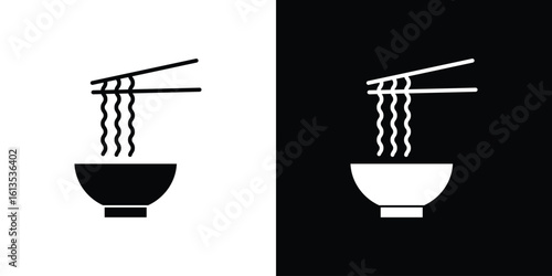 Noodles icon or logo isolated sign symbol vector illustration Collection